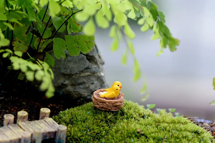 Птица с гнездом фигурки миниатюрная Статуэтка лестницы для мини сказочного сада