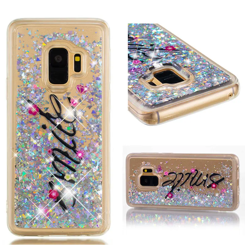 Soft TPU Liquid Case For Samsung Galaxy S9 G960F G960F/DS Quicksand Dynamic Pattern Cover S9+ Plus G9650 G965F |