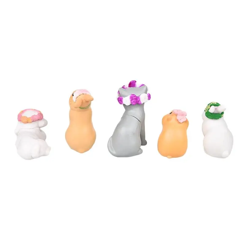 5 шт./компл. венок тапочки с кроликом шлёпанцы для Miniatura Кукольный дом украшения