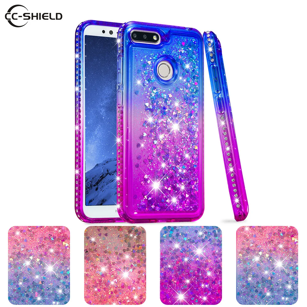Чехол Quicksand для Huawei Honor 7C AUM-L41 Honor7C 5 7 &quotс драгоценными камнями чехол телефона C7 C AUM