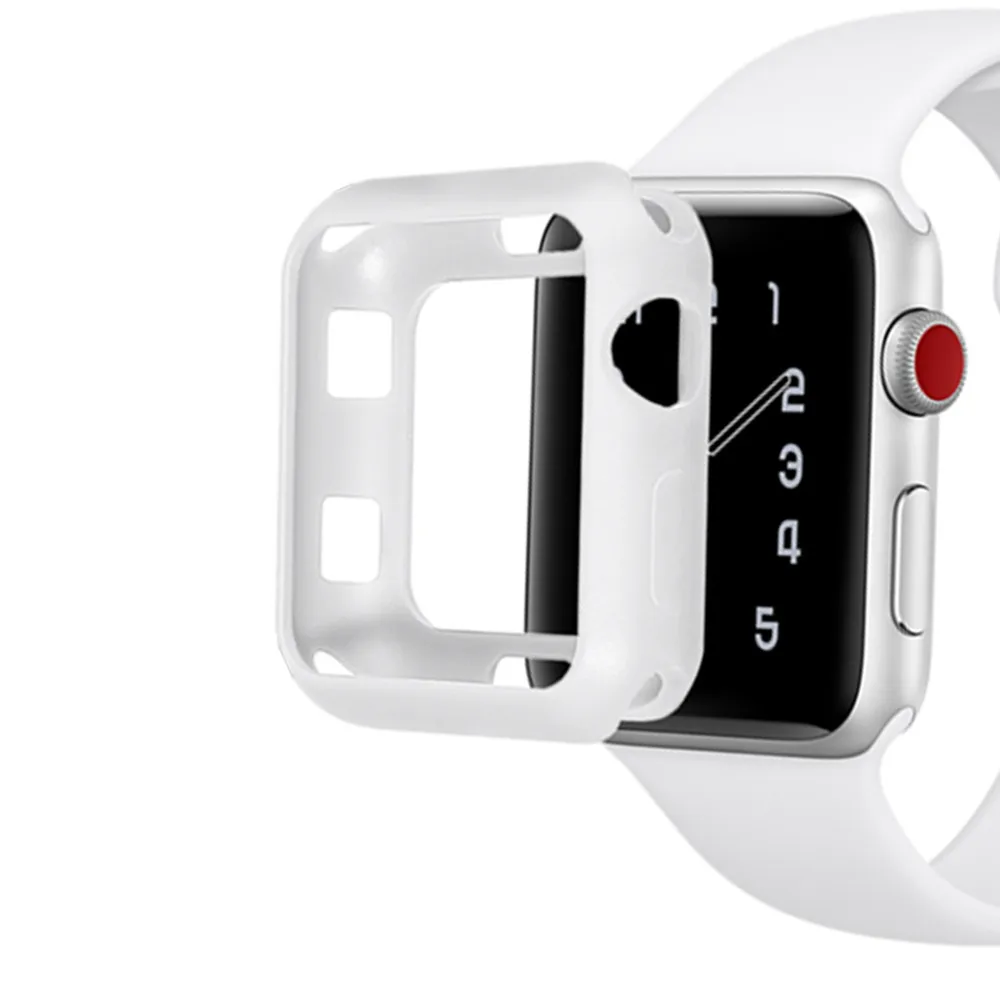 Для Apple Watch Series 2/3 TPU устойчивый к царапинам гибкий мягкий чехол тонкий легкий