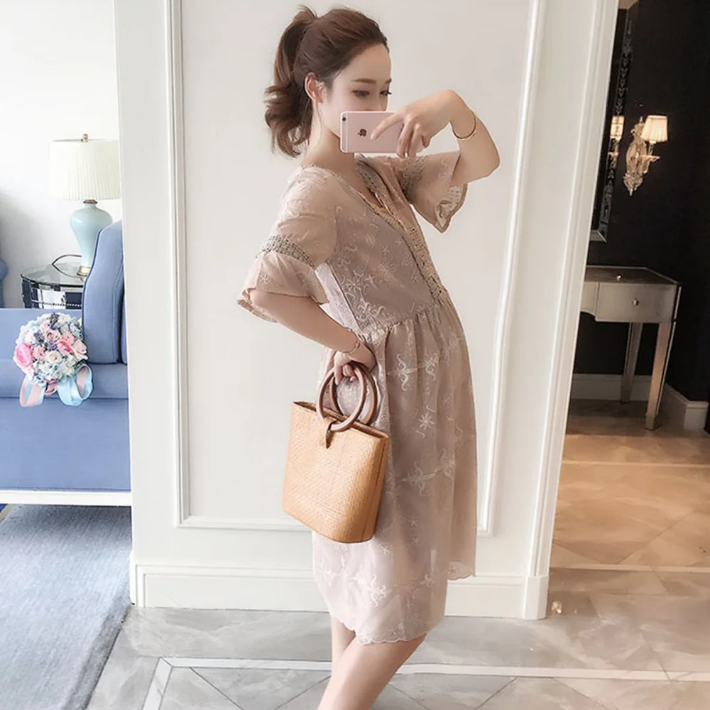 Женское платье для беременных Sweert элегантное с рукавом до локтя