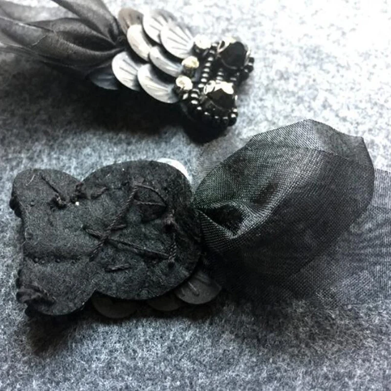 Черная Золотая рыбка паста детская одежда бусы ткань куртка свитер грудь