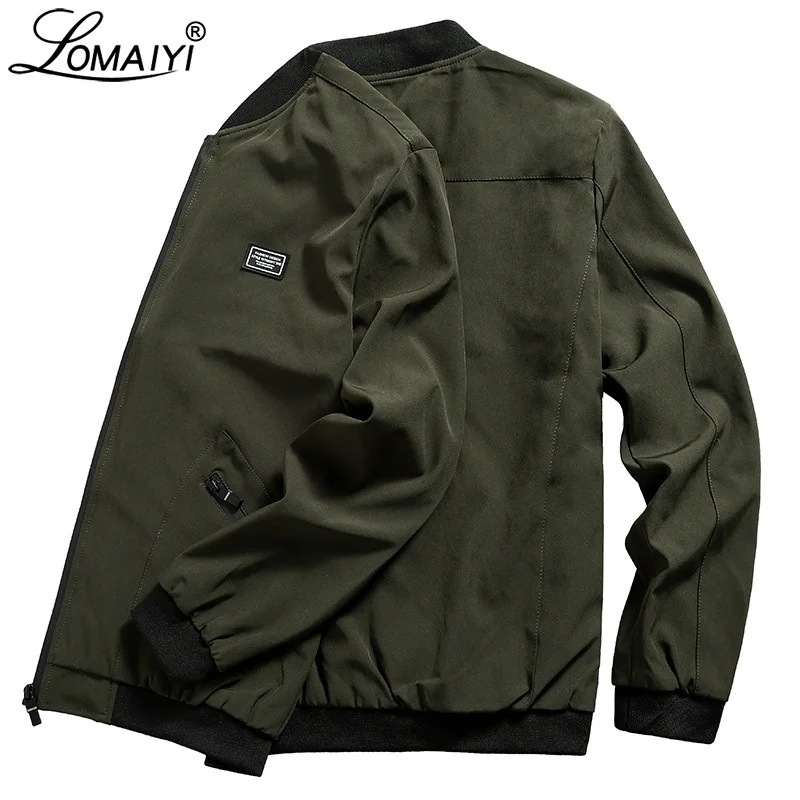 Бомбер LOMAIYI мужской повседневная приталенная ветровка бейсбольная куртка