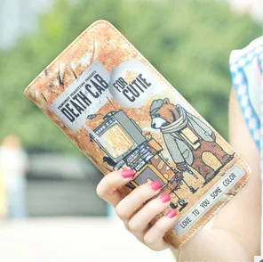 New Korean Edition Lovely Fashion Ladies Wallet Female Long Zipper Original Cartoons Graffiti Large Coin Card Clutch Bag | Багаж и сумки