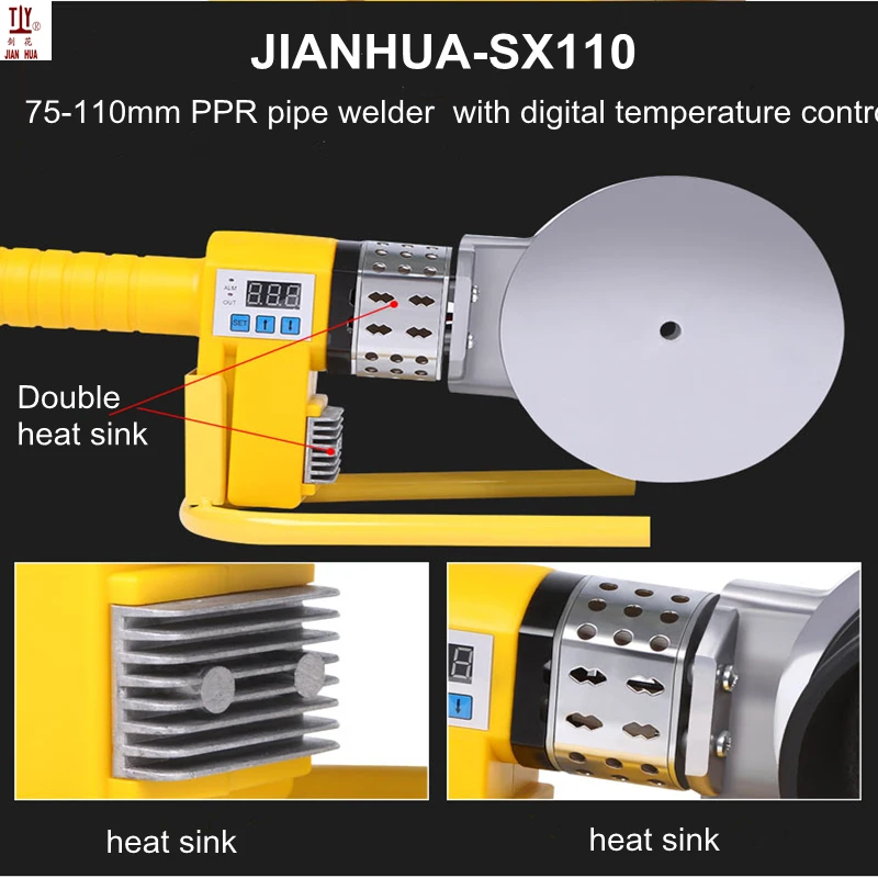 Free Shipping 1Set 75-110mm Diameter Plastic Pipe Welding Machine 1200W 220V PPR Pipes Welder With Digital Temperature Control |