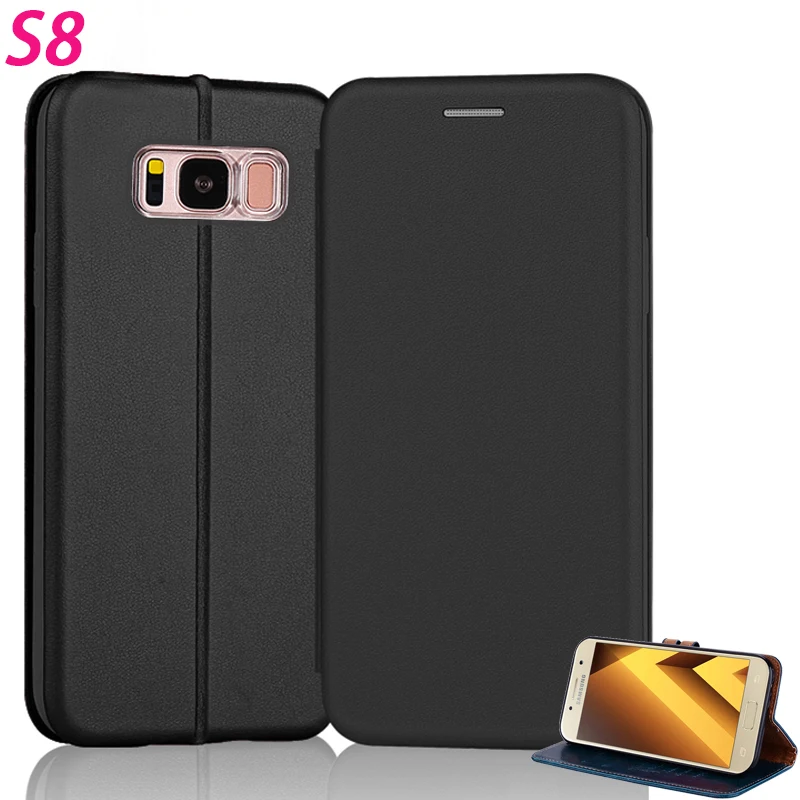 YonLinTan кожаный магнитный чехол для samsung galaxy S8 S 8 5 &quotОткидная задняя крышка