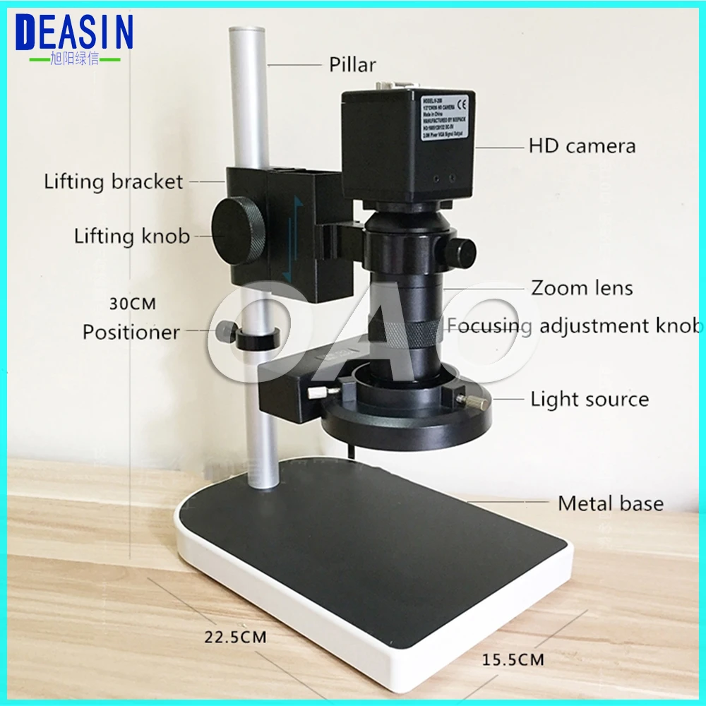 

Dental Industrial Microscope Camera HDMI USB Outputs with C- mount Lens +8" HD LCD Monitor + LED Light Microscopes