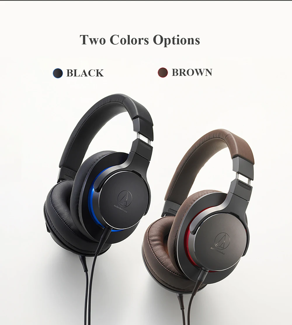 Оригинальные наушники Audio-Technica ATH-MSR7b, профессиональные наушники, гарнитура Hi-Res, портативные Наушники Hi-Fi, сбалансированное соединение