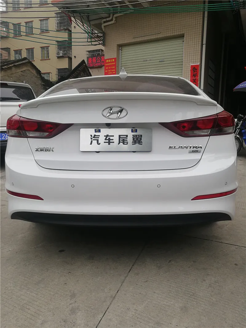Высококачественный ABS материал для HYUNDAI ELANTRA спойлер заднего крыла автомобиля праймер цвет задний спойлер ELANTRA