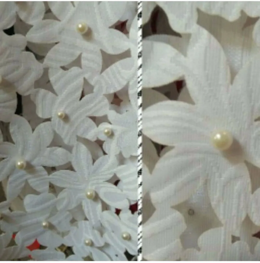 алмазная вышивка Лазерная резка кружевной ткани французского кружева Ткань с