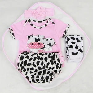 Привлекательная одежда для маленьких кукол, комплект из 4 предметов, дизайн для 22 или 23 дюймов, Одежда для кукол, розовая и желтая, можно выбрать аксессуары для кукол