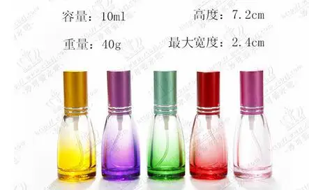 

DHL Free 100PCS 10ml round glass color glass bottle spray bottle