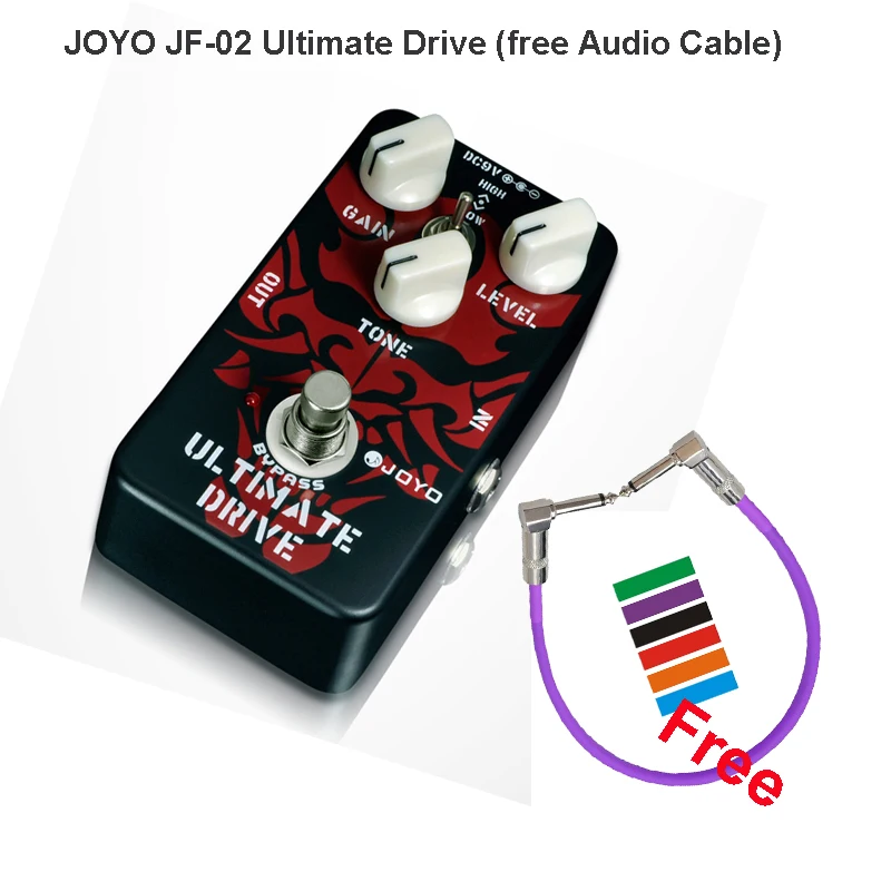

JOYO JF-02 Ultimate drive Extreme overload effect pedal for Guitars of high-power overdrive booster tube true bypass+free Cable