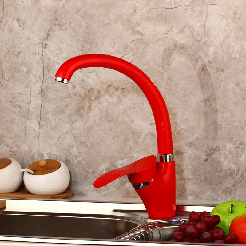 Kitchen Tap 2 KEMAIDI черный, белый цвет для ванной бассейна кран латунный хром кран кисть Никель Раковина кран смесителя горячей и холодной воды Смесители для ванной комнаты - Цвет: Kitchen Tap 2