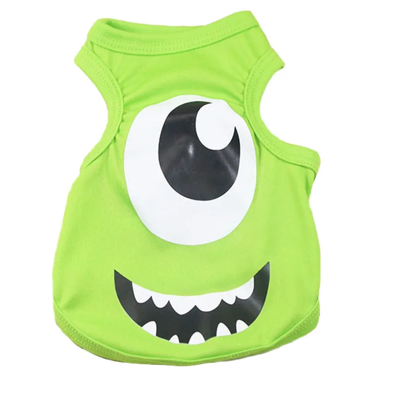 Мультяшный любимец жилет для собак забавная Одежда собака кошка футболка мягкая