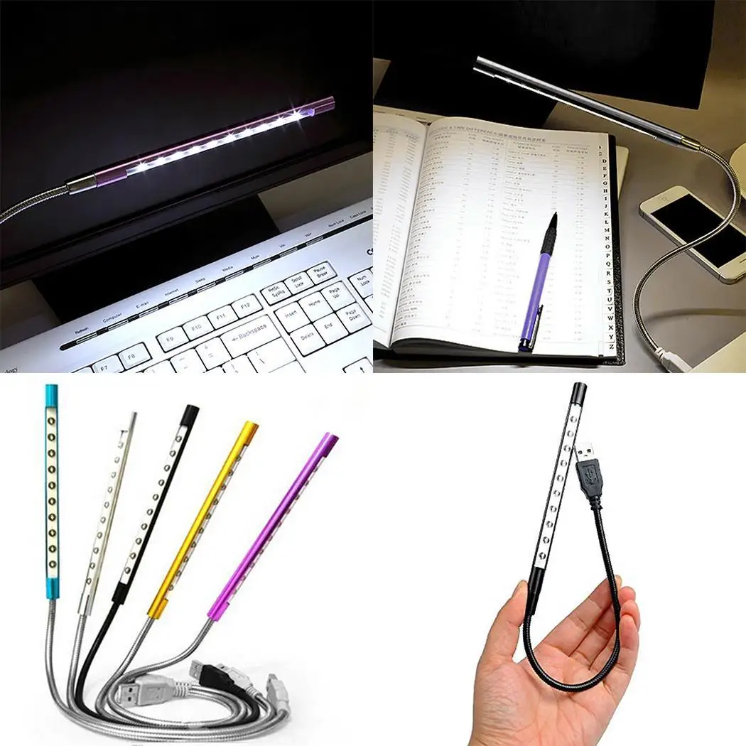 Гибкая Энергосберегающая светодиодная лампа USB 10 шт. Королевская Синяя