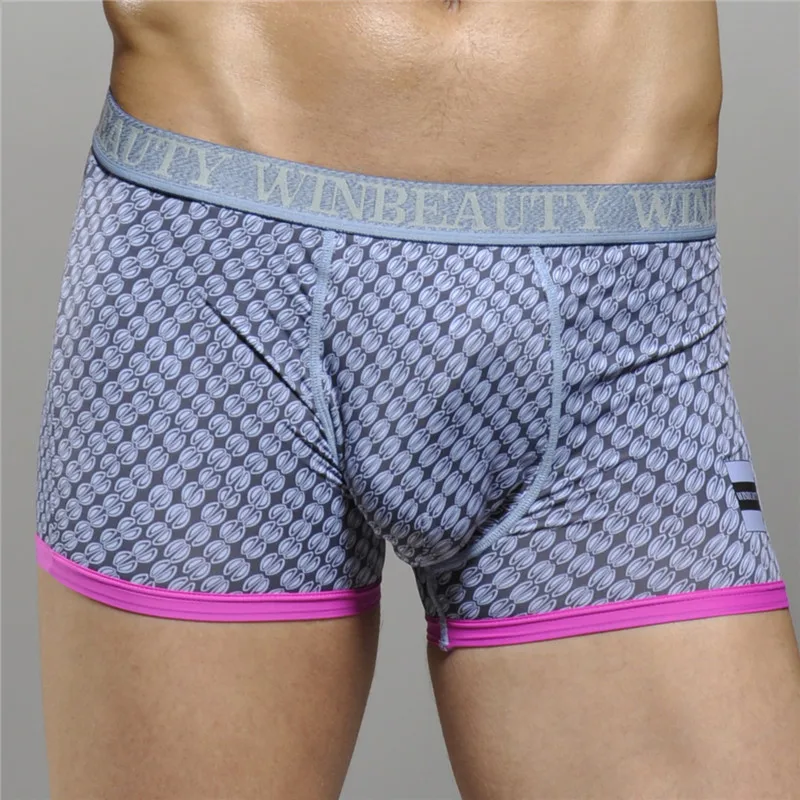 2017 New Win Brand Men Underwear Low-waisted Silk Sleepwear Breathable Underpant Comfortable Boxers M-XXXL Free shipping | Мужская