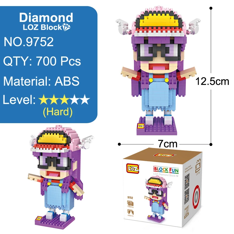 LOZ Building Blocks Toy Arale Dr Slump Action Figure Diamond Model Toys 700Pcs Gift For Age Children 14+ Offical Authorized|Игровые