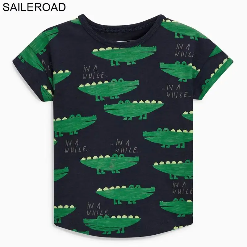 2701 same picture SAILEROAD 2-7Year Animal Rhinoceros Детские Мальчики Девочки Топы Футболка Для Летних Детей Детская Одежда для Девочек Хлопковая Одежда - Цвет: 2701 same picture