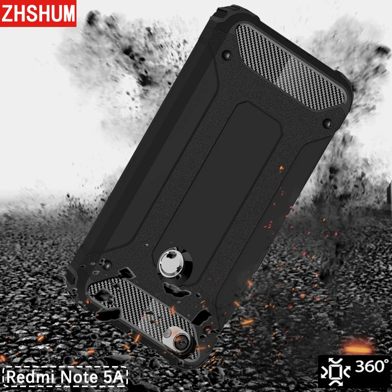 Hybrid Armor Case for Xiaomi Redmi Note 5A Prime Pocophone F1 Bumper Silicone 360 Full Back Cover Note5A Poco F 1 | Мобильные