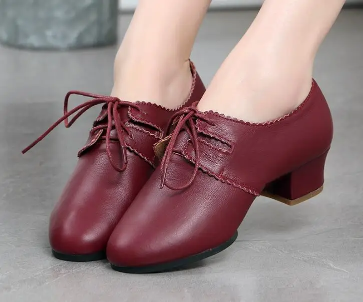 Туфли женские кожаные для латиноамериканских танцев кроссовки с мягкой подошвой