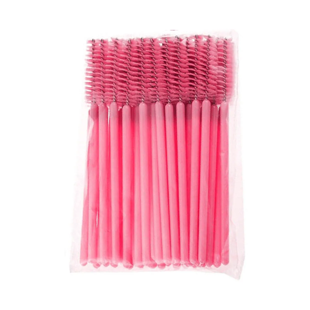 50pcs pink pink 50 шт./упак. одноразовые микрометрические щетка для ресниц тушь для ресниц палочки для щетка-расческа для ресниц мотальные набор инструментов для макияжа - Handle Color: 50pcs pink pink