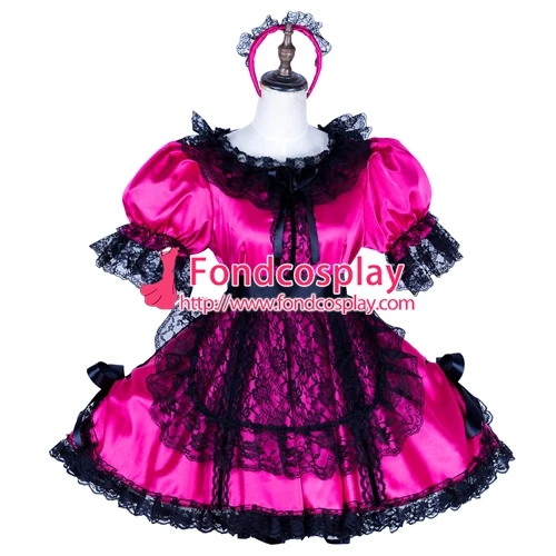 Запираемый цвет атласное платье Униформа костюм для косплея сделано по