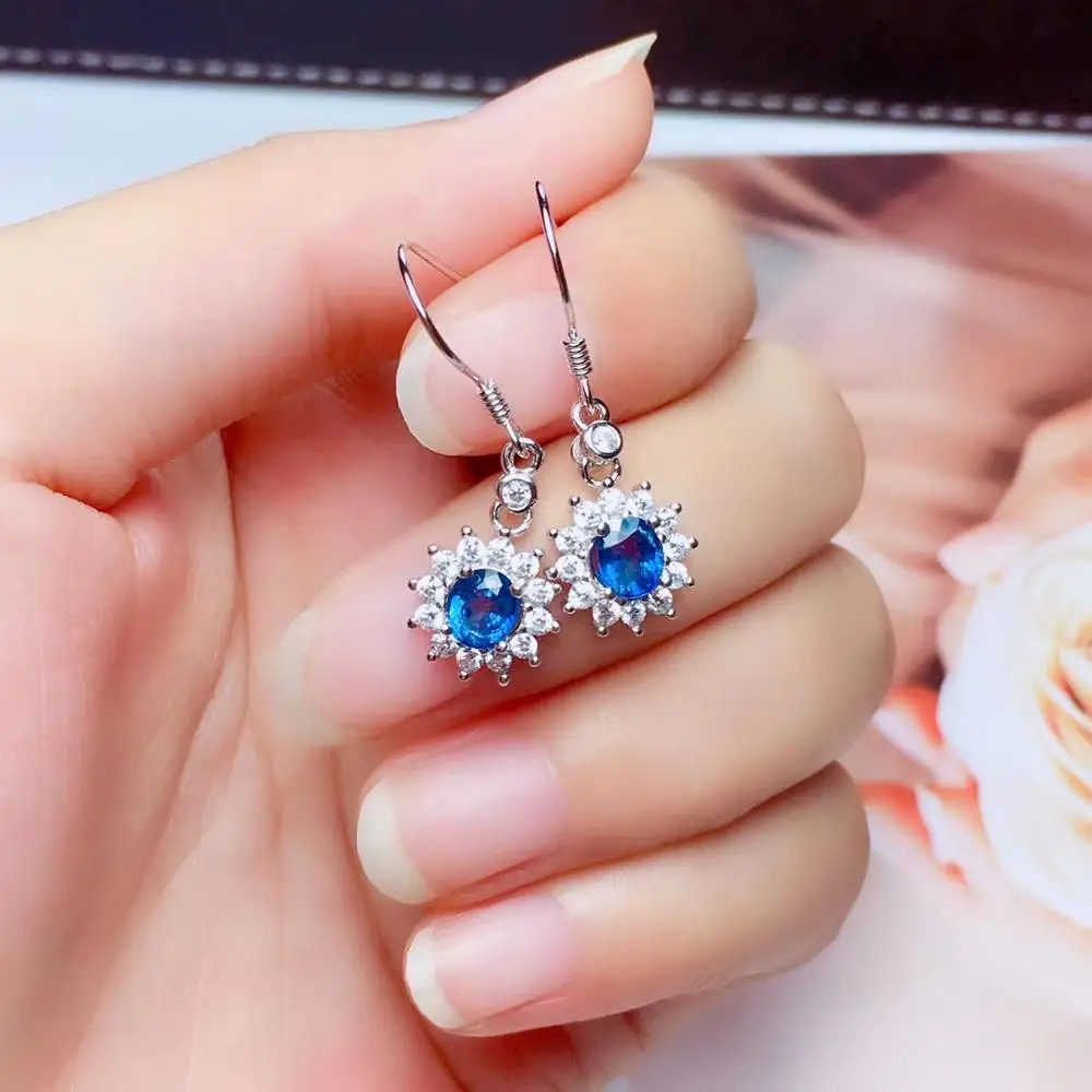 Новый стиль синий цвет серебристый Акционная цена | Украшения и аксессуары