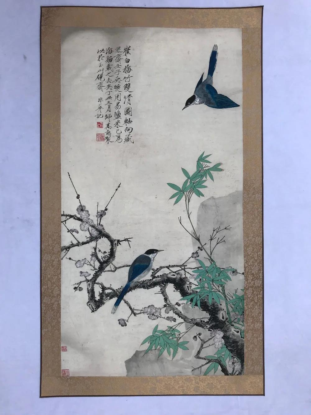 Китайская классическая пейзажная живопись свиток Xi shang mei shao | Дом и сад