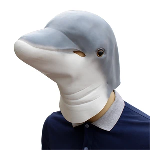 dolphin Funny Latex Unisex Movie Cosplay Anime costume Prop Adult Animal Party Mask for Halloween