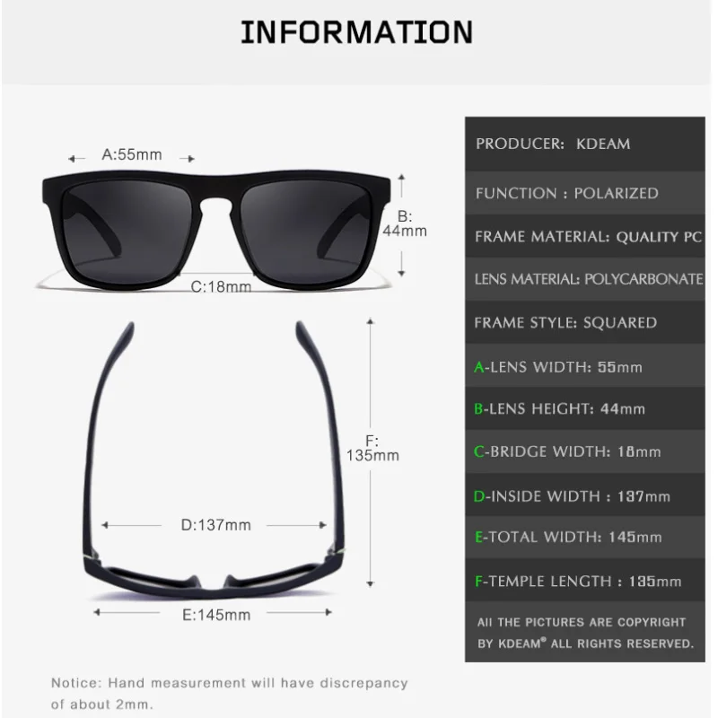 KDEAM Sports Style Polarized Sunglasses Men HD Driving Sun Glasses Ultralight Eyewear Frame Goggle Vintage Male Gafas sol XH26 | Аксессуары
