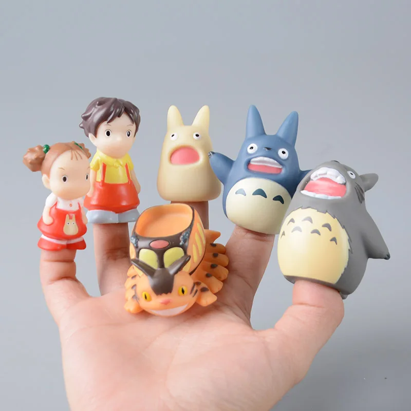 Studio Ghibli Миядзаки Хаяо ТОТОРО Фигурку Детские Игрушки Японского Аниме ПВХ Мини-Набор Палец Куклы Игрушки Figuras Детей куклы