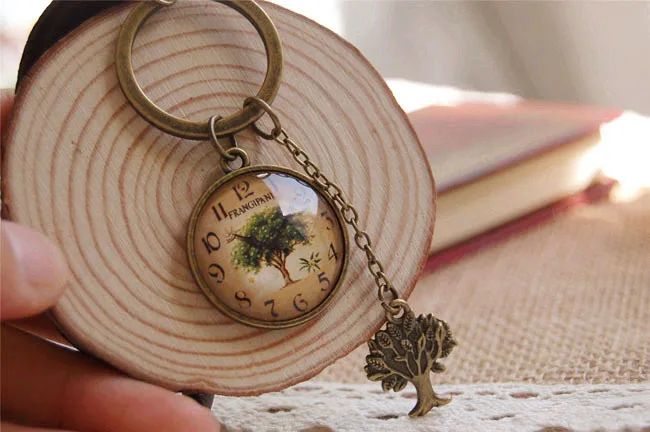 Винтажная цепочка для ключей Древо жизни с Купидоном персонализированные