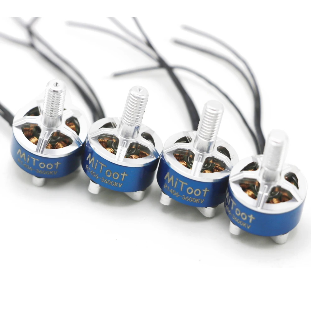 4 шт./лот Mitoot R1406 1406 3600KV 2 S-4 s CW CCW бесщеточный двигатель для RC гоночный гонщик Дрон