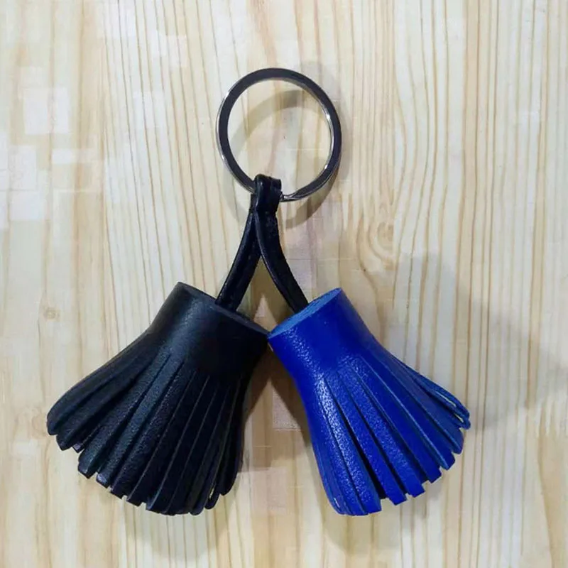 Известный брендовый дизайнерский роскошный модный настоящий кожаный брелок из