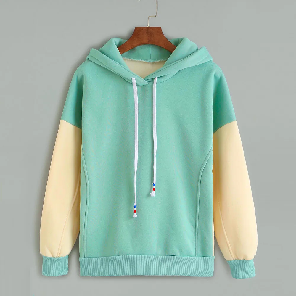 CHAMSGEND толстовки свитшоты осень 2019 Женская Лоскутная Толстовка с длинным рукавом