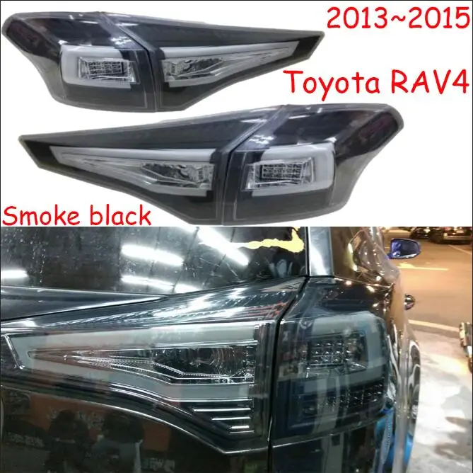 Автомобиль-Стайлинг, RAV4 задний светильник, 2013~,! 4 шт., rav4 противотуманный светильник; хром, rav4 задний светильник, rav 4, автомобильный детектор, rav4 задний светильник - Цвет: LED taillight black