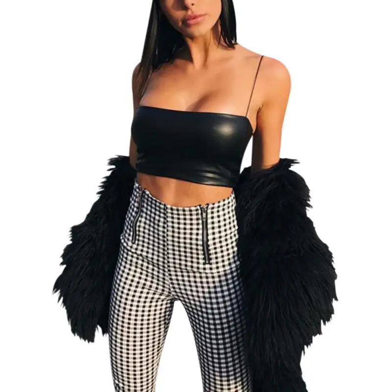 Модный сексуальный мини ремень из ПУ кожи с пупком короткий жилет топ тонкий на