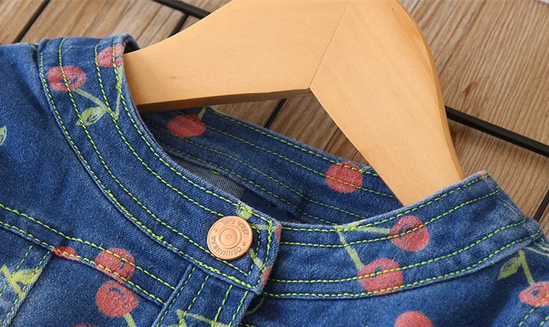 Куртка джинсовая для девочек мягкая Ковбойское пальто малышей весна 2019 От 2 до 8