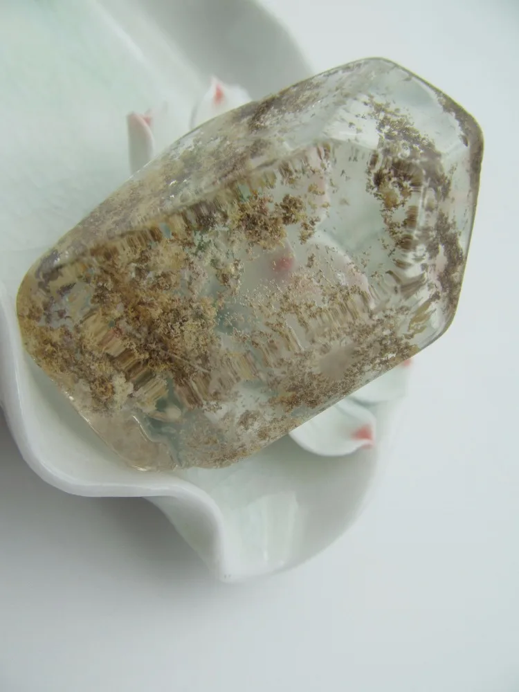 Натуральный Рутиловый Кварц сад кристалл кулон Камни минералов и призрак Phantom