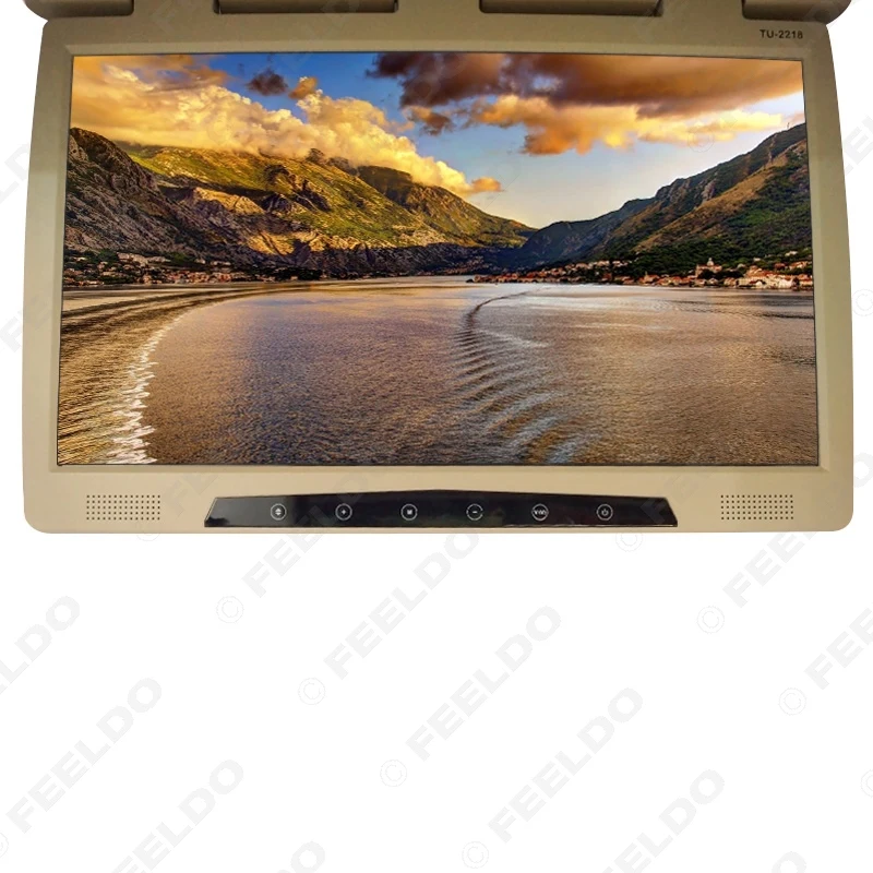FEELDO Bus Car 22 Inch Touch Button Flipdown TFT LCD Monitor Roof Mounted HD Display with IR transmitter 3-Color #HQ1299 | Автомобили и