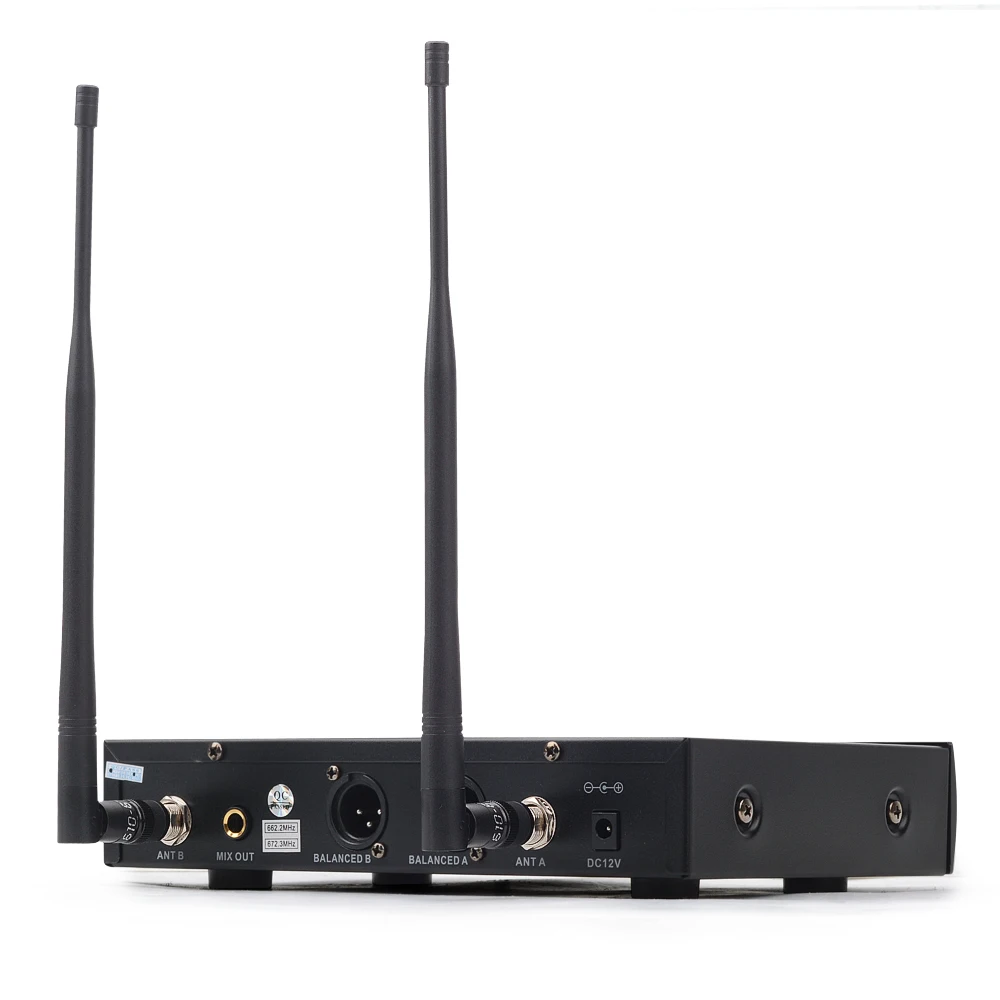 EYK E200 длинный диапазон UHF двухканальный Беспроводной микрофон Системы цельного металла ручной микрофон с новыми светильник дизайн для караоке