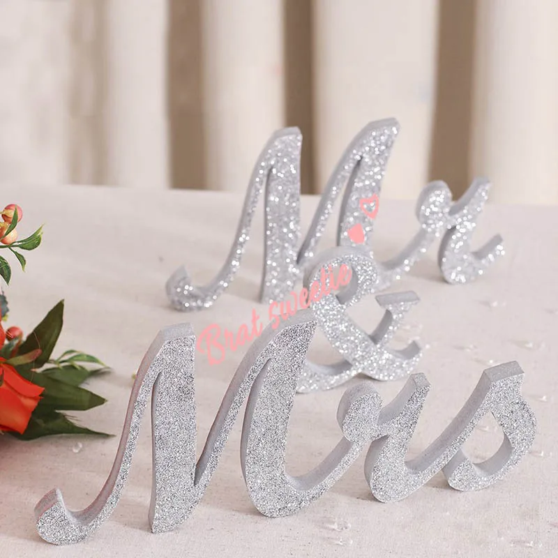 Mr and Mrs знак украшения для свадебного стола декоративные золотые серебряные буквы Mr& Mrs для Boda свадебные фото реквизит фоны