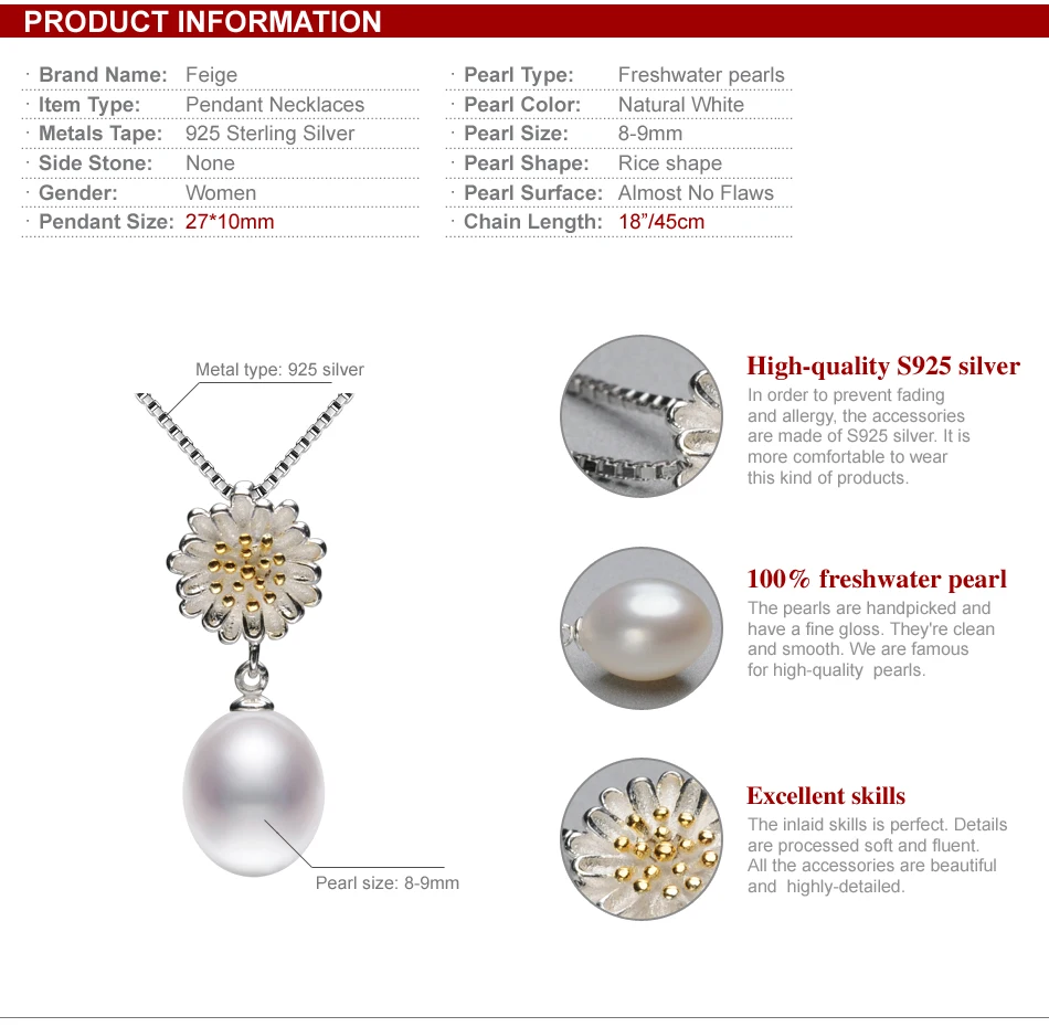 Ожерелье женское из серебра 925 пробы с натуральным пресноводным жемчугом 8 9 мм|pearl