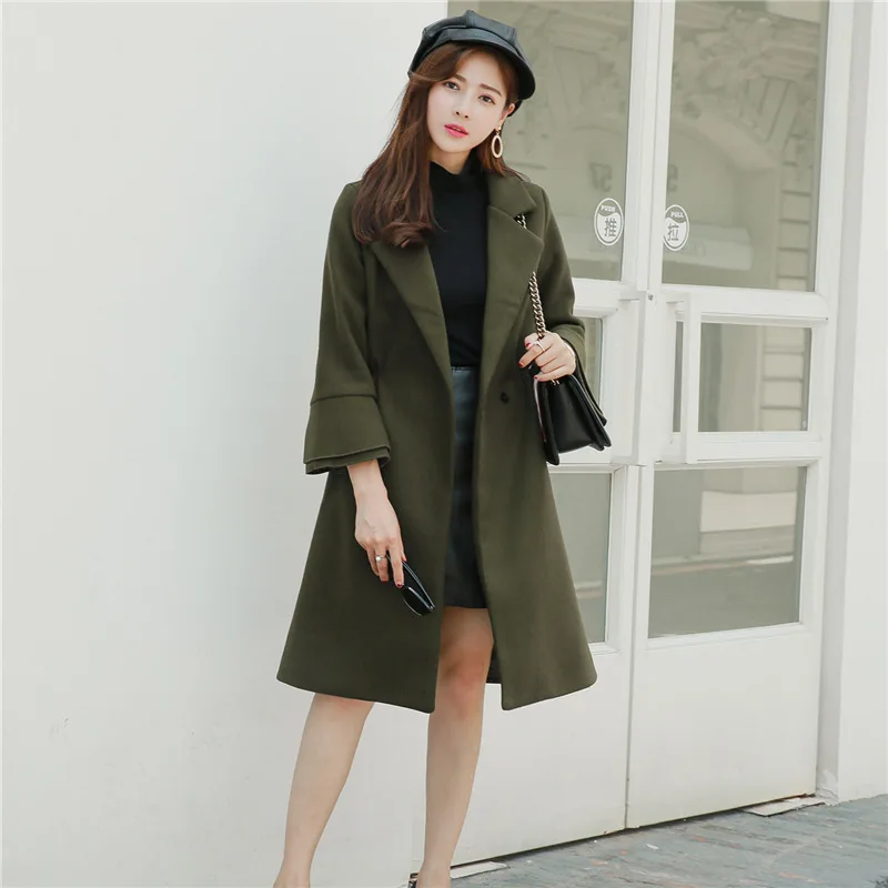 Poshcoco высокое качество Для женщин Элегантный теплая шерсть Пальто для будущих мам