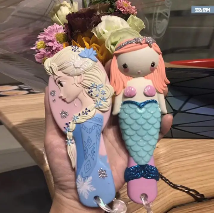 Дисней Принцесса замороженная щетка для волос brosse cheveux дети нежная Антистатическая щетка кудрявый клубок Русалка аксессуары