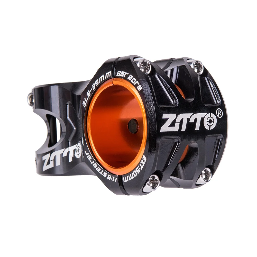 BLACK ZTTO 0 градусов подъем DH AM Enduro 28,6 мм вынос руля велосипеда 50 мм MTB руля алюминиевый сплав CNC для 35 мм/31,8 мм руль - Цвет: BLACK