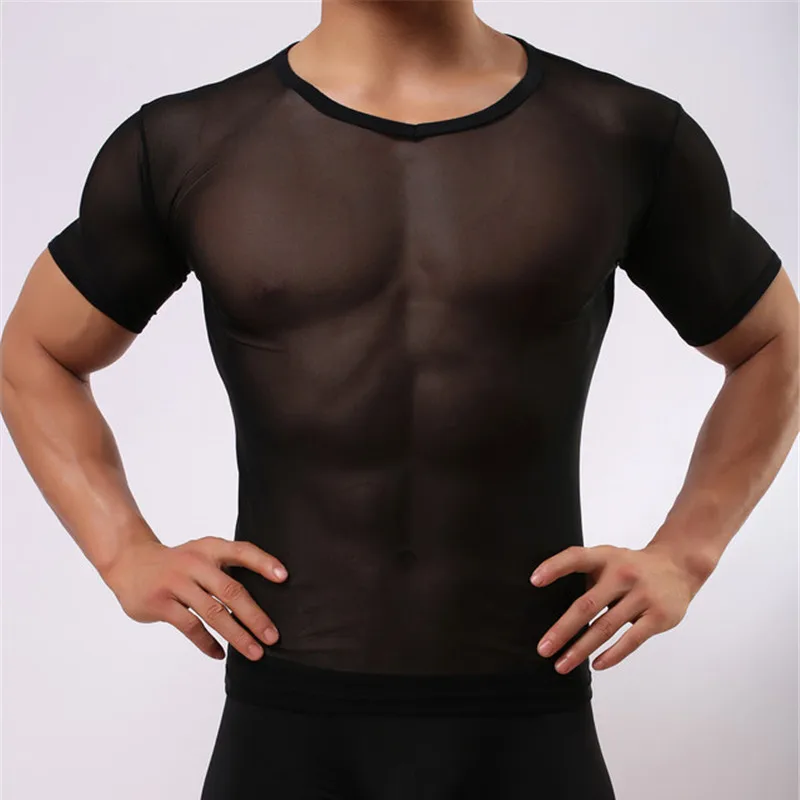 Men Undershirts Breathable Tight Slimming Transparent Body Shapewear Vest Shirt Slim BodyShaper Underwear Vest Undershirt