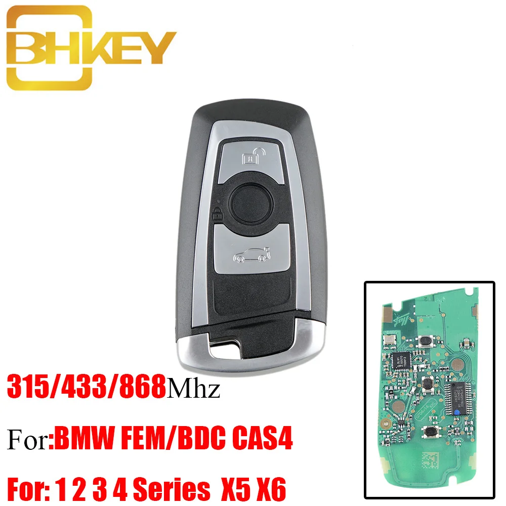 BHKEY 3 кнопки смарт дистанционные брелки для ключей машины BMW Cas4 315/433/868 МГц FEM / BDC CAS4 +
